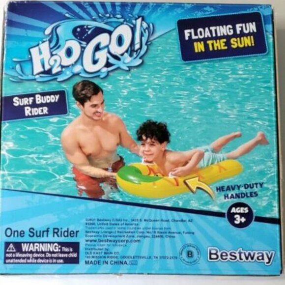 Bestway H2O Go Pineapple Inflatable Surf Buddy Rider Float Ages 3+ New 31"x18" - Picture 3 of 3